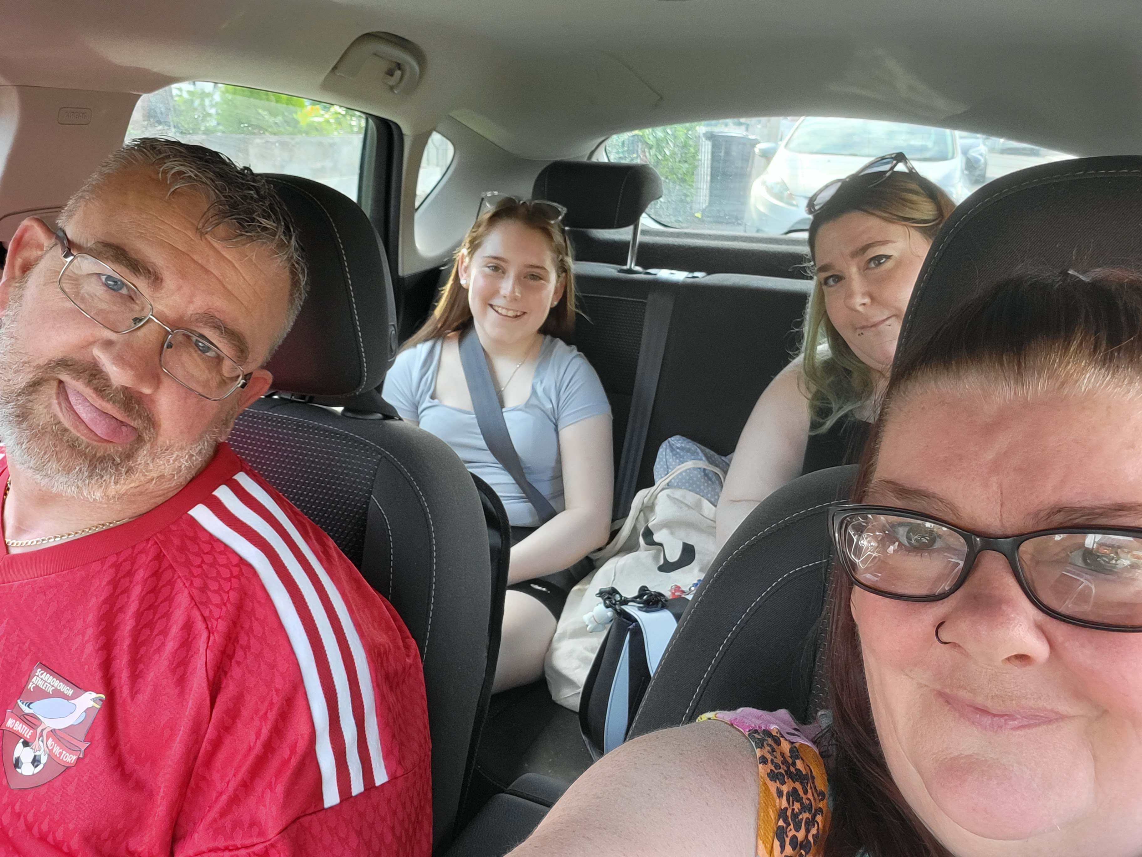 roadtrip photo of us setting off