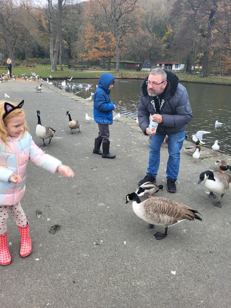 feeding the ducks