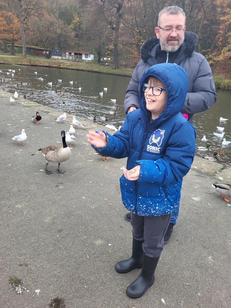 feeding the ducks