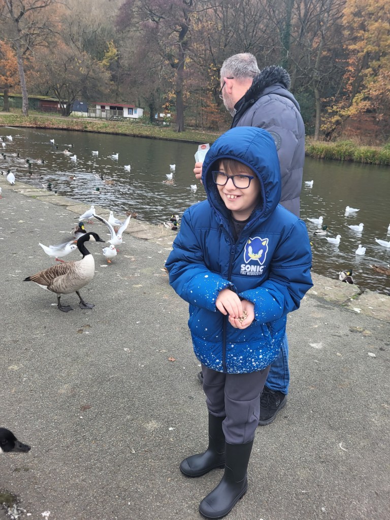 feeding the ducks